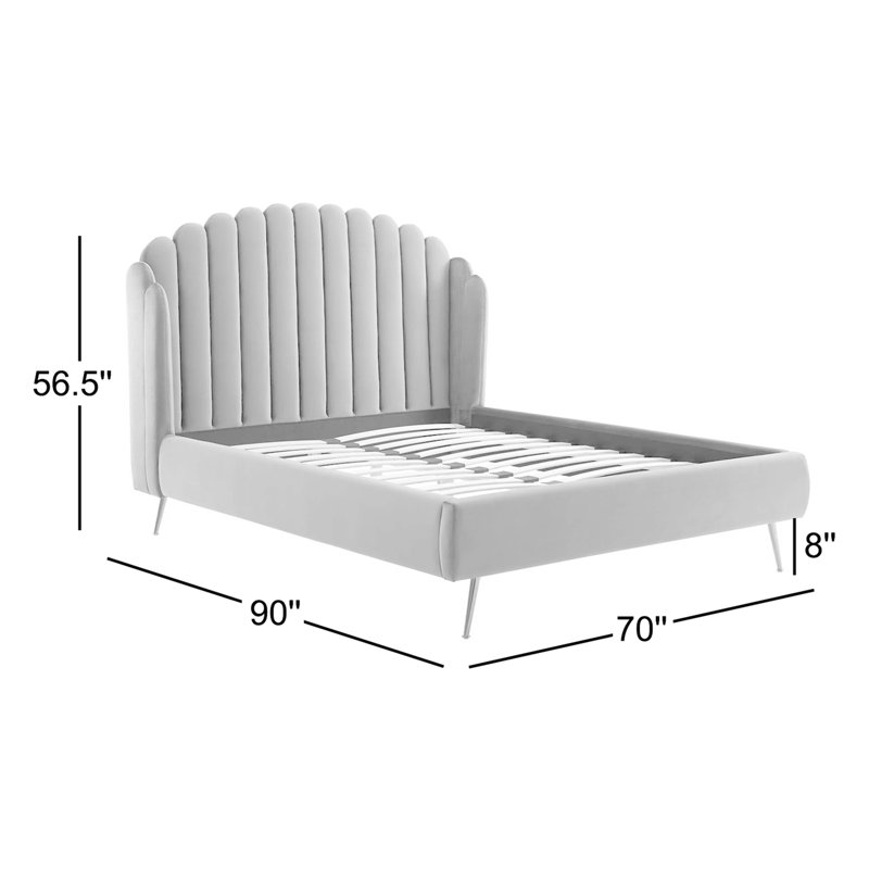 Everly Quinn Lana Queen Performance Velvet Wingback Platform Everly Quinn Lana Queen Performance Velvet Wingback Platform